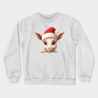 Christmas Peeking Baby Goat Crewneck Sweatshirt